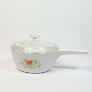 Corning Ware Wildflower Sauce Pan With Lid 1 1/2 Pint